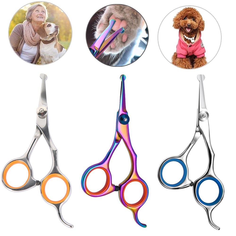 Men'S Grooming Scissors - Güvenli Yuvarlak Başlı Paslanmaz Çelik Evcil