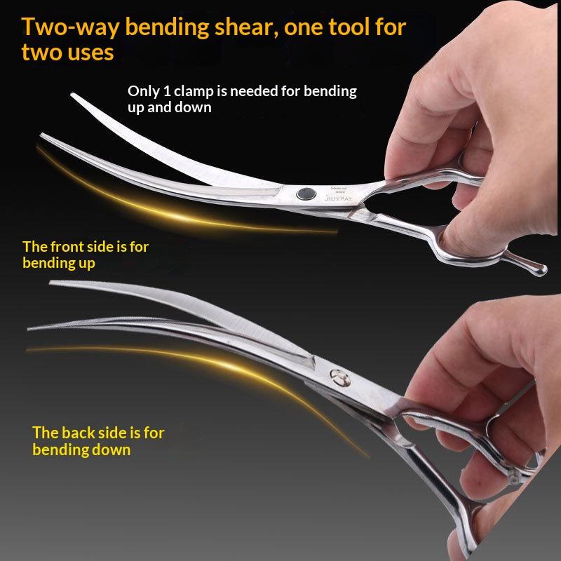 Men'S Grooming Scissors - 1 Adet Profesyonel Tıraş Makası, Kavisli