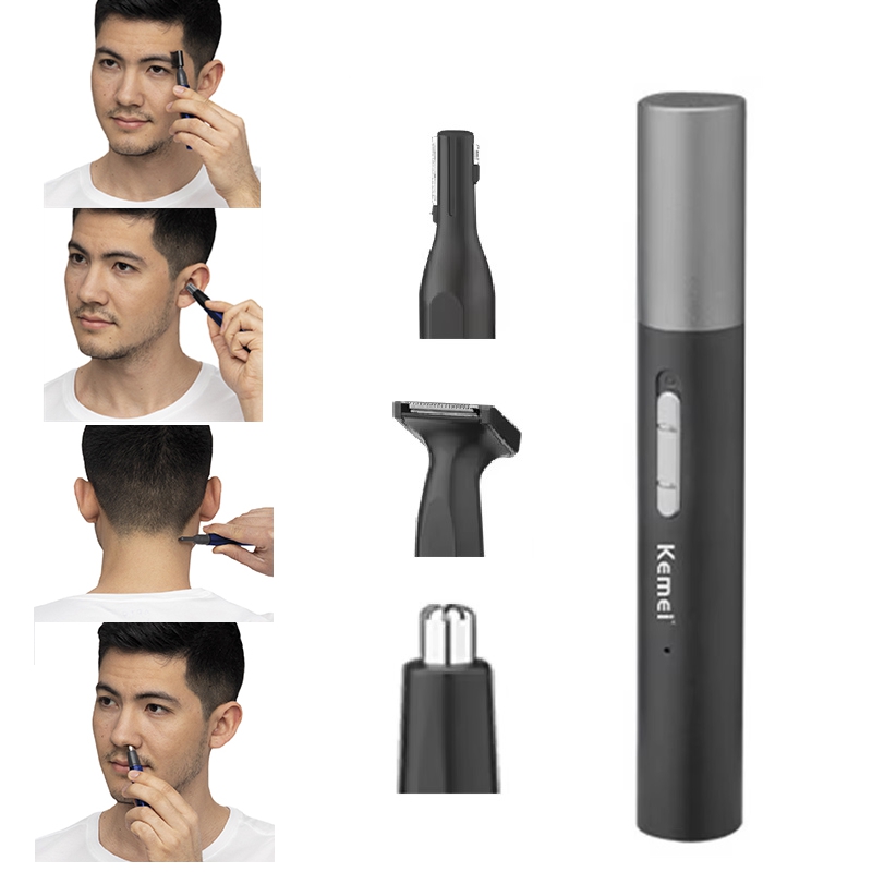 Men'S Grooming Scissors - Kemei Pro Şarj Edilebilir Burun Kılı