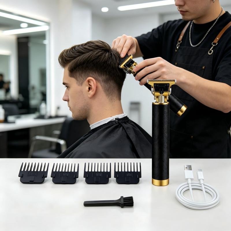 Men'S Grooming Scissors - Dokulu Kablosuz Saç Kesme Makinesi USB